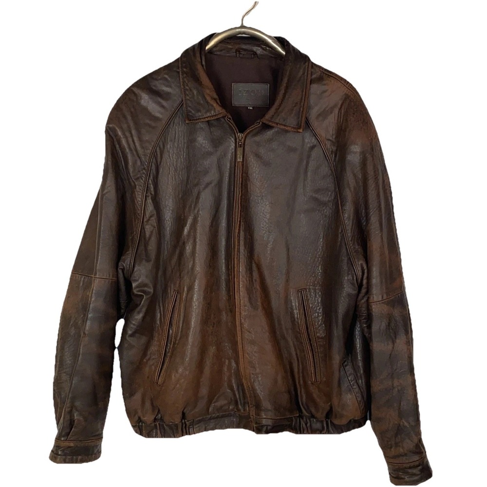 Izod ‎ Soft leather jacket Men XXL
